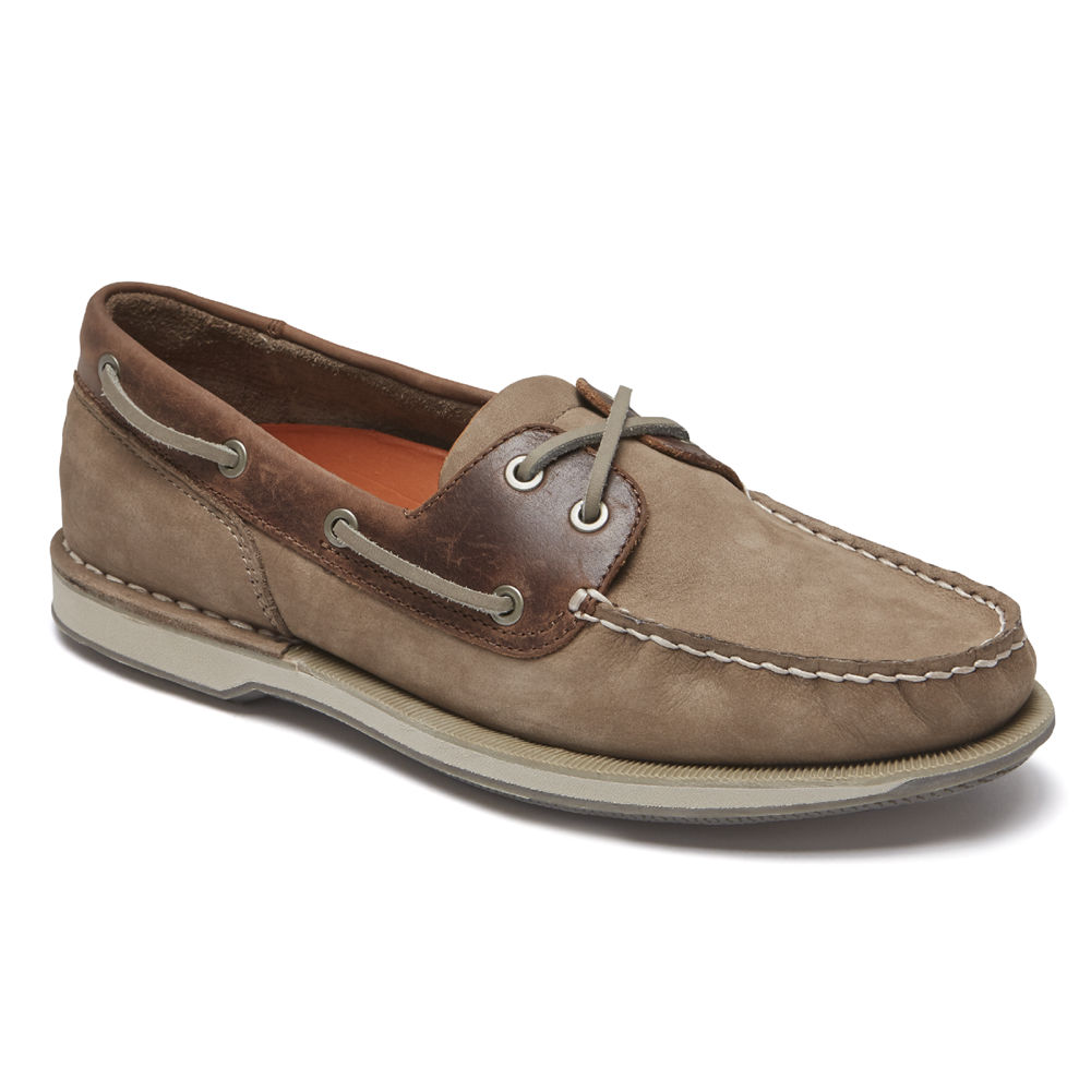 Sapatos De Vela Rockport Homem Outlet - Rockport Perth Cinzentas