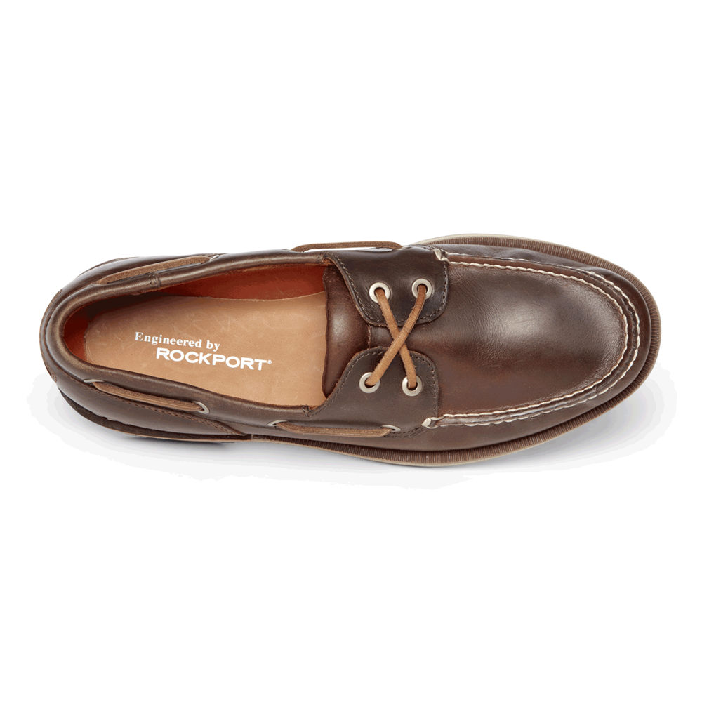 Sapatos De Vela Rockport Homem Portugal - Rockport Perth Marrom